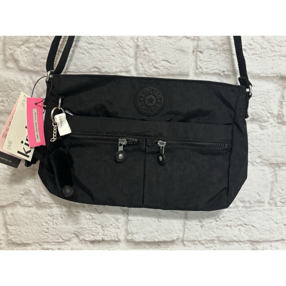 Kipling Women's New Angie Crossbody Handbag with Adjustable Strap Black